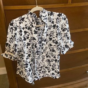 Ann Taylor blouse, small. Navy and white